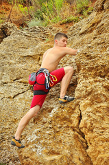 Climber climbing