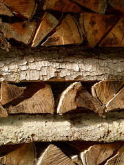 Brennholz gespalten struktur