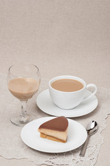 Chocolate And Toffee Cheese Cake. Irish Cream Or Coffee Liquor.