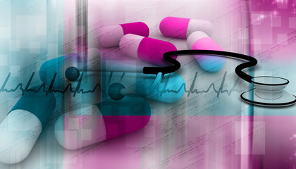Digital illustration of Medical abstract background