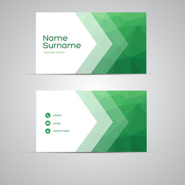 Modern Business-Card Set vector green