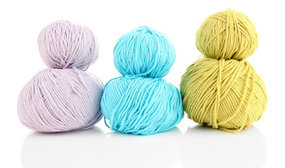 Multicolored clews isolated on white