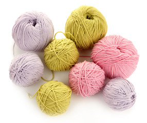 Multicolored clews closeup