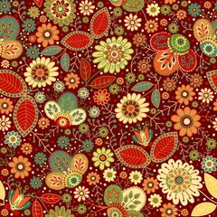 Gordijnen Seamless floral pattern © sunny_lion