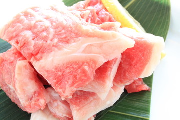 Korean food, beef tensionand lemon