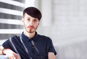 Naklejka premium portrait of handsome young man