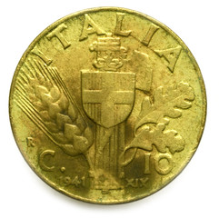 10 centesimi Regno d'Italia 1941 cents Kingdom of Italy