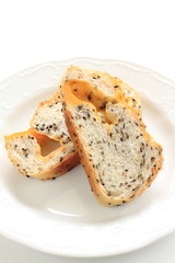 slided sesame seed and cheese bread