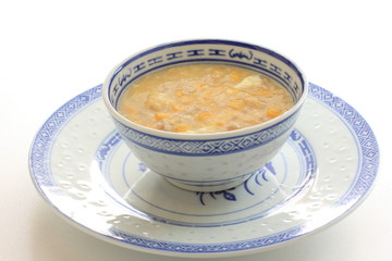 Chinese corn and mince chicken soup