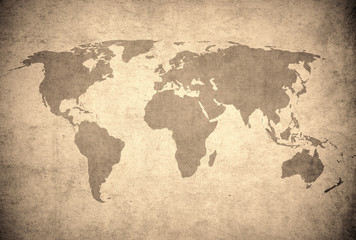 Fototapeta premium grunge map of the world.