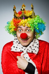 King businessman in funny concept