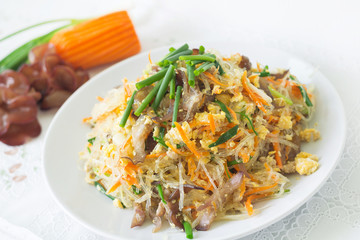 Fried vermicelli noodle  Pad Wun Sen 