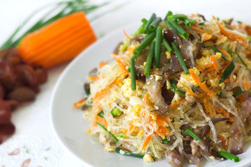 Fried vermicelli noodle  Pad Wun Sen 