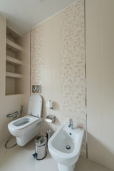 Toilet room in the modern interior