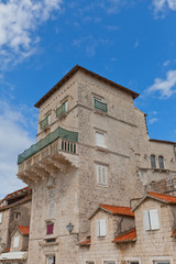 Fototapeta na wymiar Vitturi Tower (XV c.). Trogir, Croatia. UNESCO site