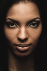 African-american woman close-up shot