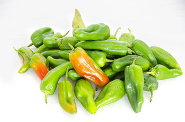 Green peppers. Padron peppers from Galicia, Spain