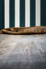 Wooden table with background