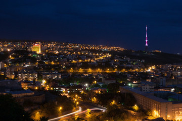 Night view of Yerevan, Armenia