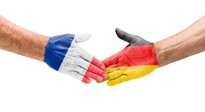 Handshake Frankreich und Deutschland