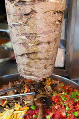 meat stack and vegetables