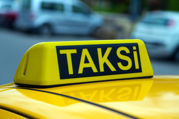 taxi istanbul yellow sign