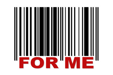 Barcode with label FOR ME