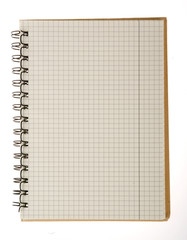 Empty notepad (notbook) isolated on white