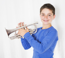 boy with trumpet