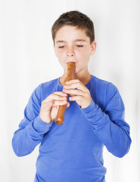 boy with flute