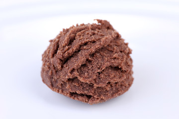 Chocolate ice cream  isolated on white