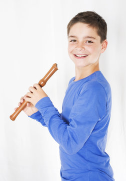 boy with flute