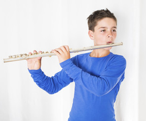 boy with flute