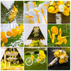  collage of Wedding decorations