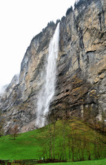 Waterfall in Interlaken, Switzerland.