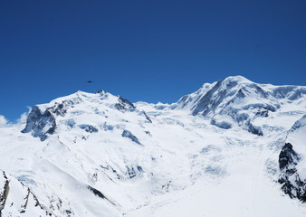 Obraz premium View of the surroundings Gornergratt, Switzerland.