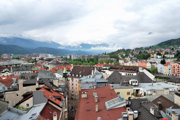 Townscape of Innsbruck, Austria.