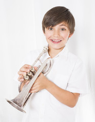 boy with trumpet