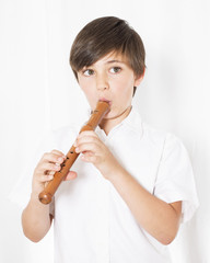 boy with flute © wernerimages