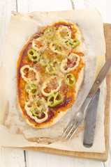 flat bread pizza with paprika