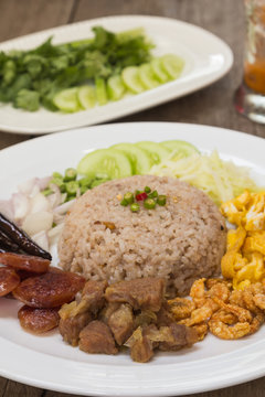 Fried rice with Shrimp paste, Thai style food