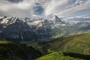 Grindelwald und Eiger Nordwand Panorama