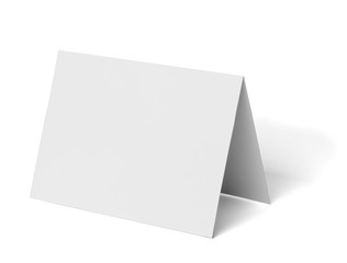 folded leaflet white blank paper template book