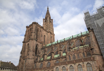 Fototapeta na wymiar Cathedral of Our Lady. Strasbourg, France