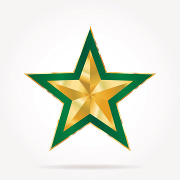 green golden star