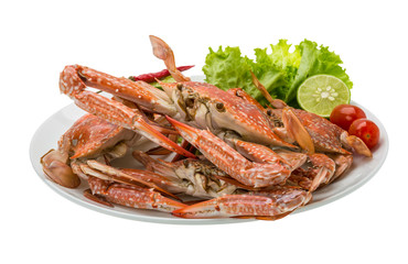 Boiled blue crab
