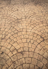 Walkway lined with old and beautiful tiles