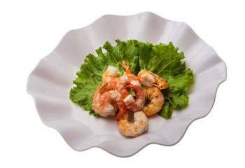 Unshelled king prawn