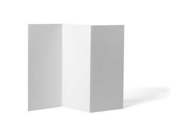 folded leaflet white blank paper template book