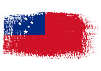 brushstroke flag Samoa